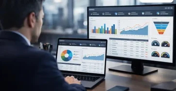 Dashboard laporan penjualan real-time pada modul penjualan SAP Business One untuk manajemen