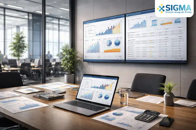 Dasbor laporan keuangan real-time pada Modul Finance SAP Business One