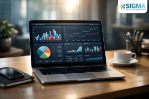 Tampilan laporan laba rugi SAP Business One real-time pada dashboard eksekutif perusahaan