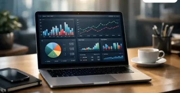 Tampilan laporan laba rugi SAP Business One real-time pada dashboard eksekutif perusahaan